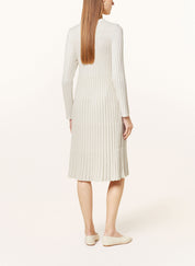 Knitted Dress with glitter thread off White