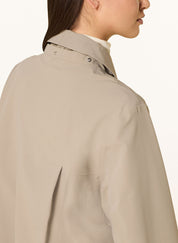 Trench coat with detachable hood sage
