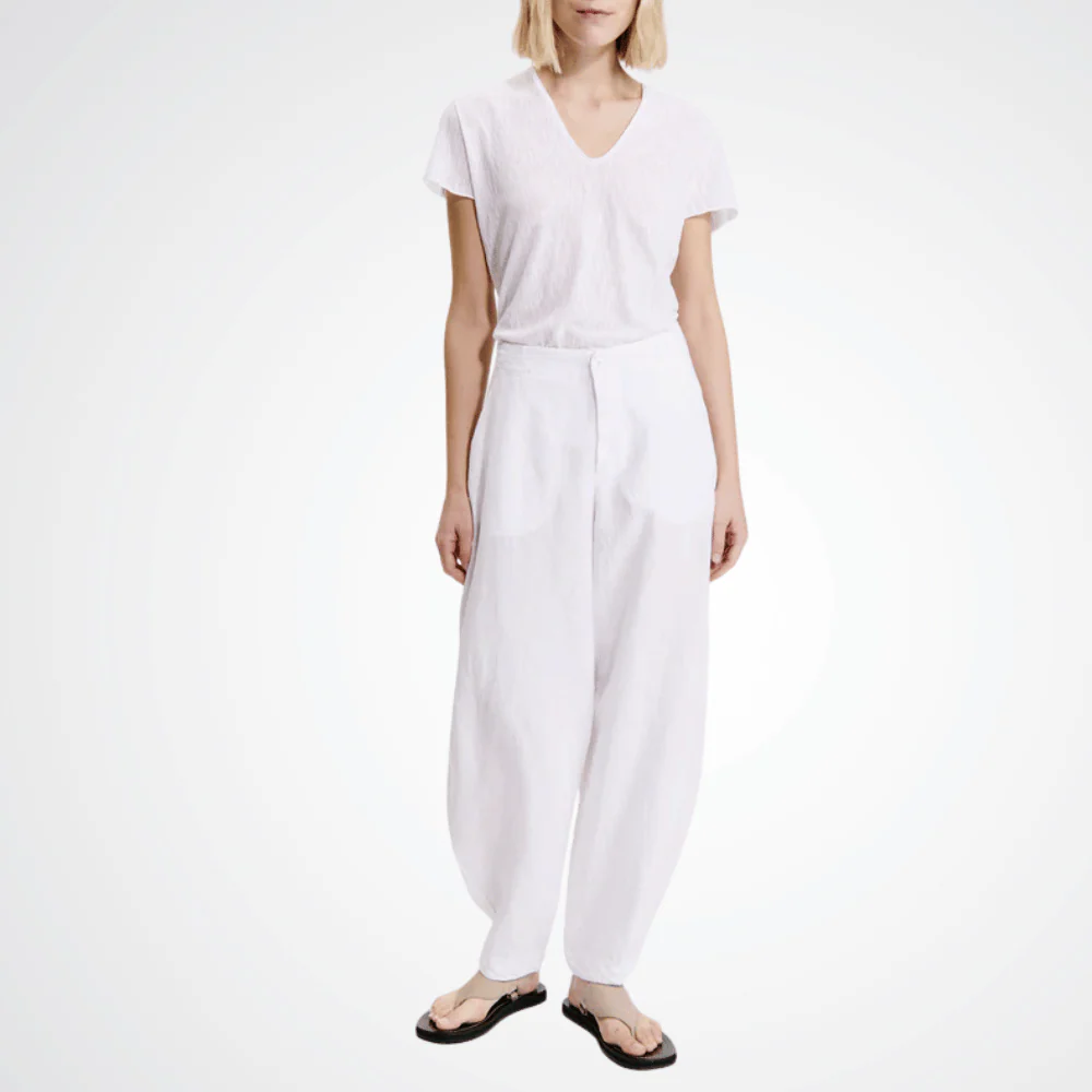 Linen slim pant
