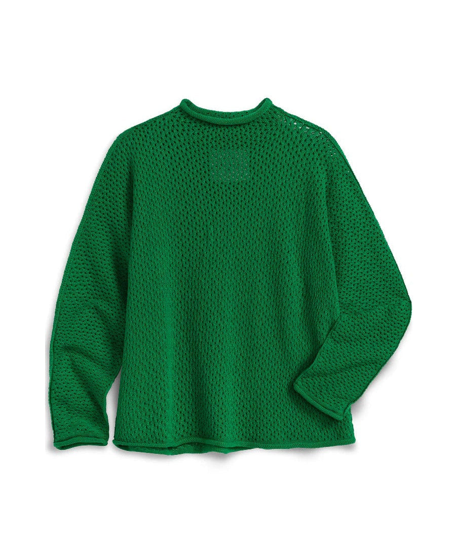 Frank & Eileen Monterey Pointelle Sweater Kelly Green