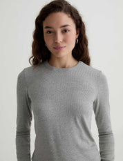 Julia Long-Sleeve Top Heather Grey