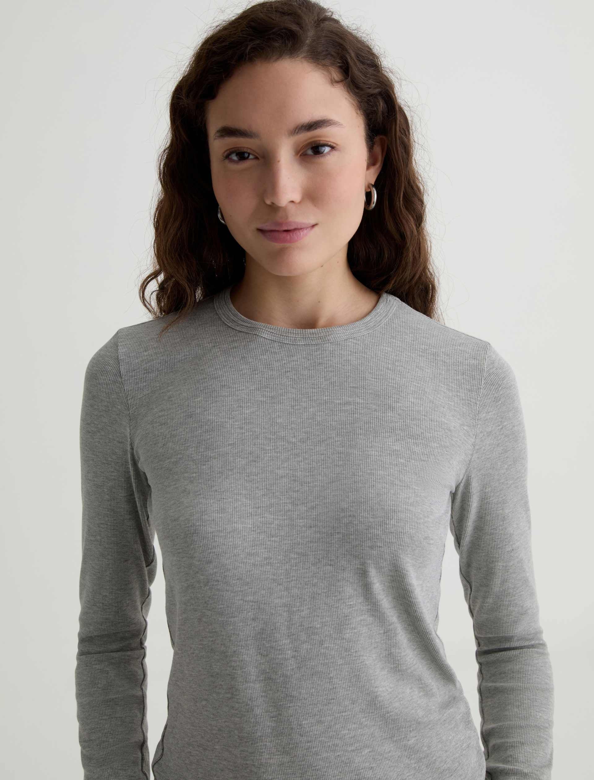 Julia Long-Sleeve Top Heather Grey