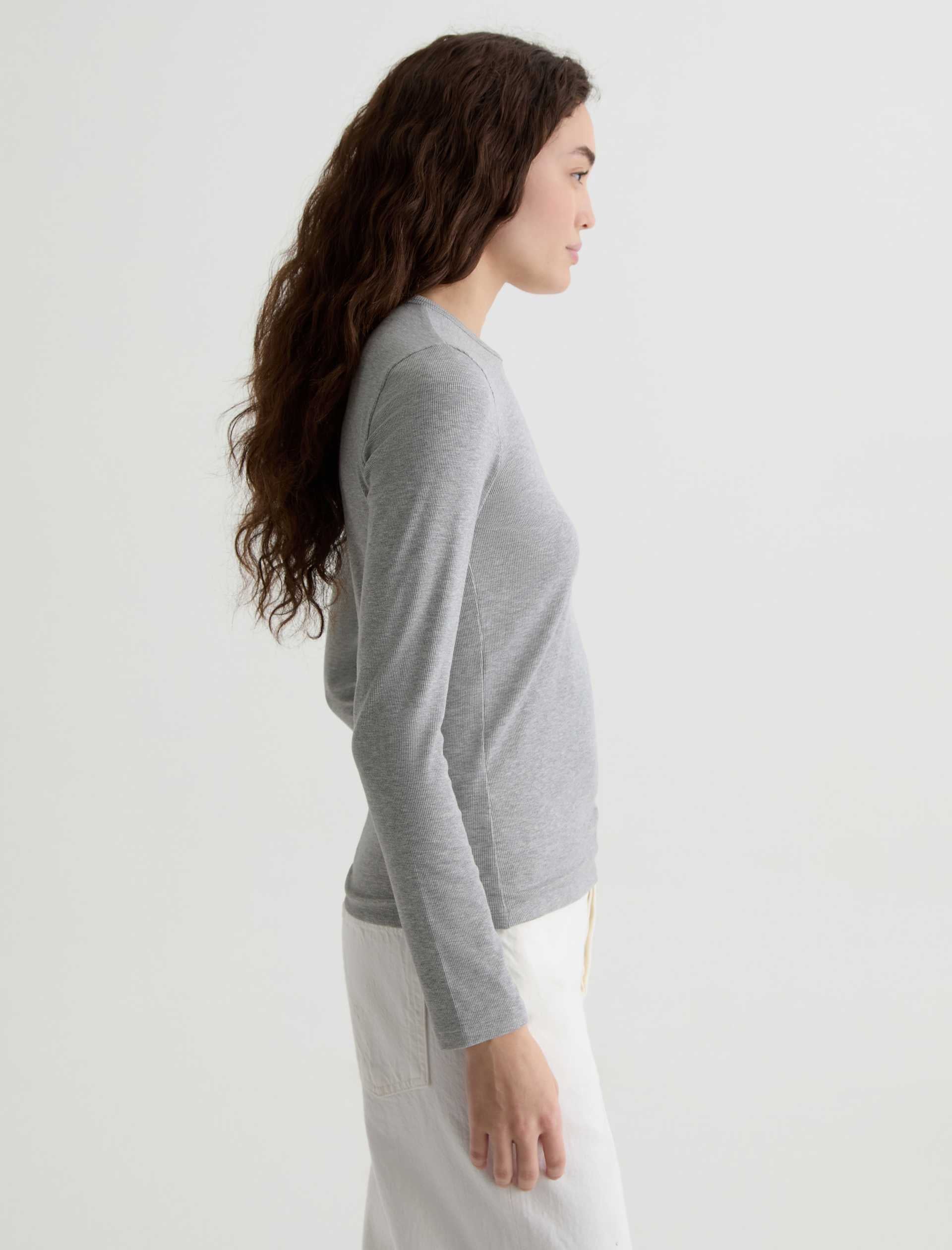 Julia Long-Sleeve Top Heather Grey