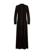 High Everyday Couture Maiden Long Black Technical Satin Shirtdress
