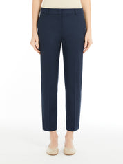Stretch cotton cigarette trousers