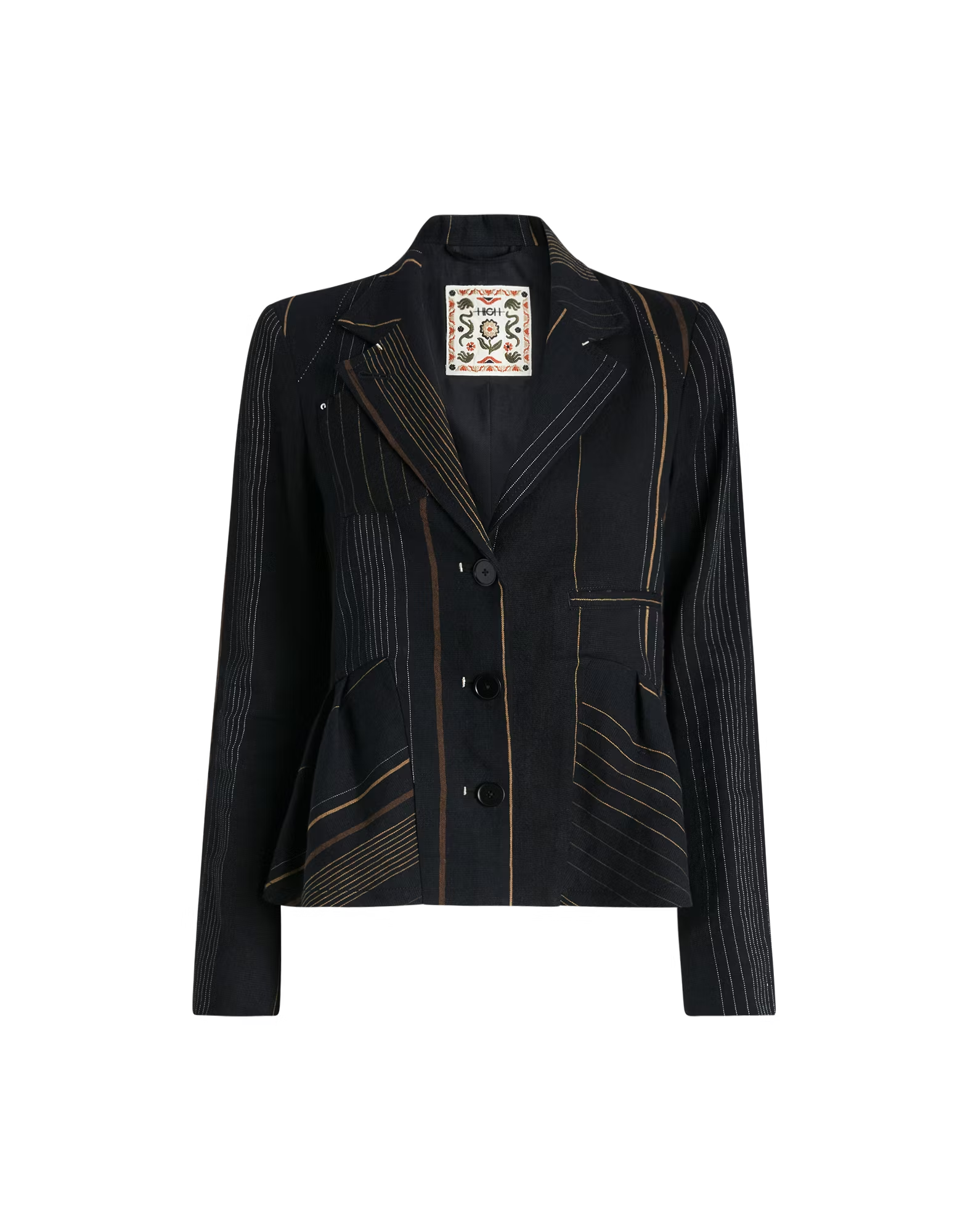 Mimi Black jacket with contrast topstitching