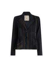 Mimi Black jacket with contrast topstitching