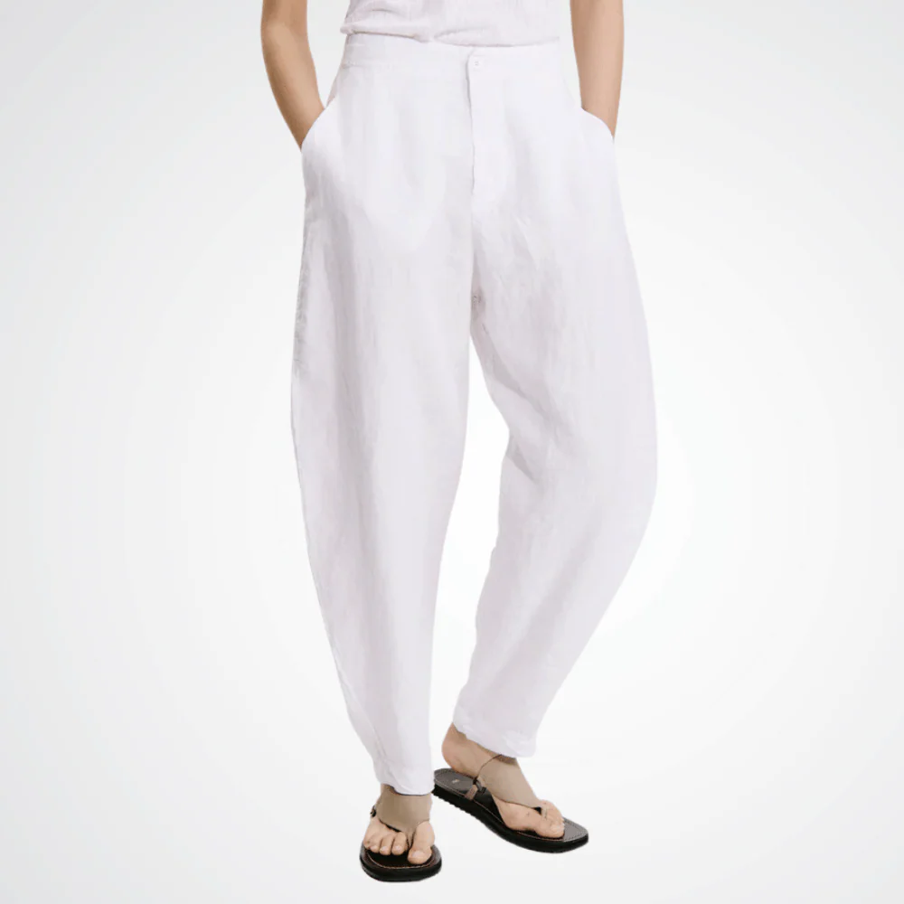 Linen slim pant