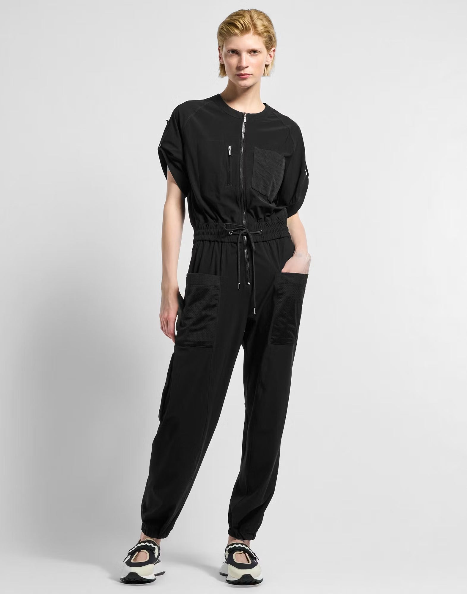 Loyalty Black Sensitive® jumpsuit with a drawstring waist