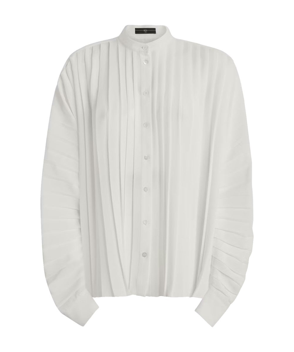 High Everyday Couture Slim Off-White Pleated Shirt