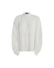 Slim Off-White Pleated Shirt