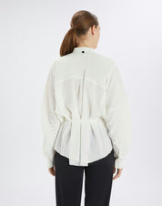 Slim Off-White Pleated Shirt