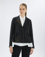 Mimi Black jacket with contrast topstitching