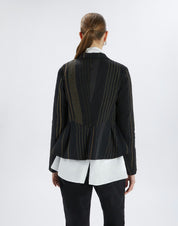 Mimi Black jacket with contrast topstitching