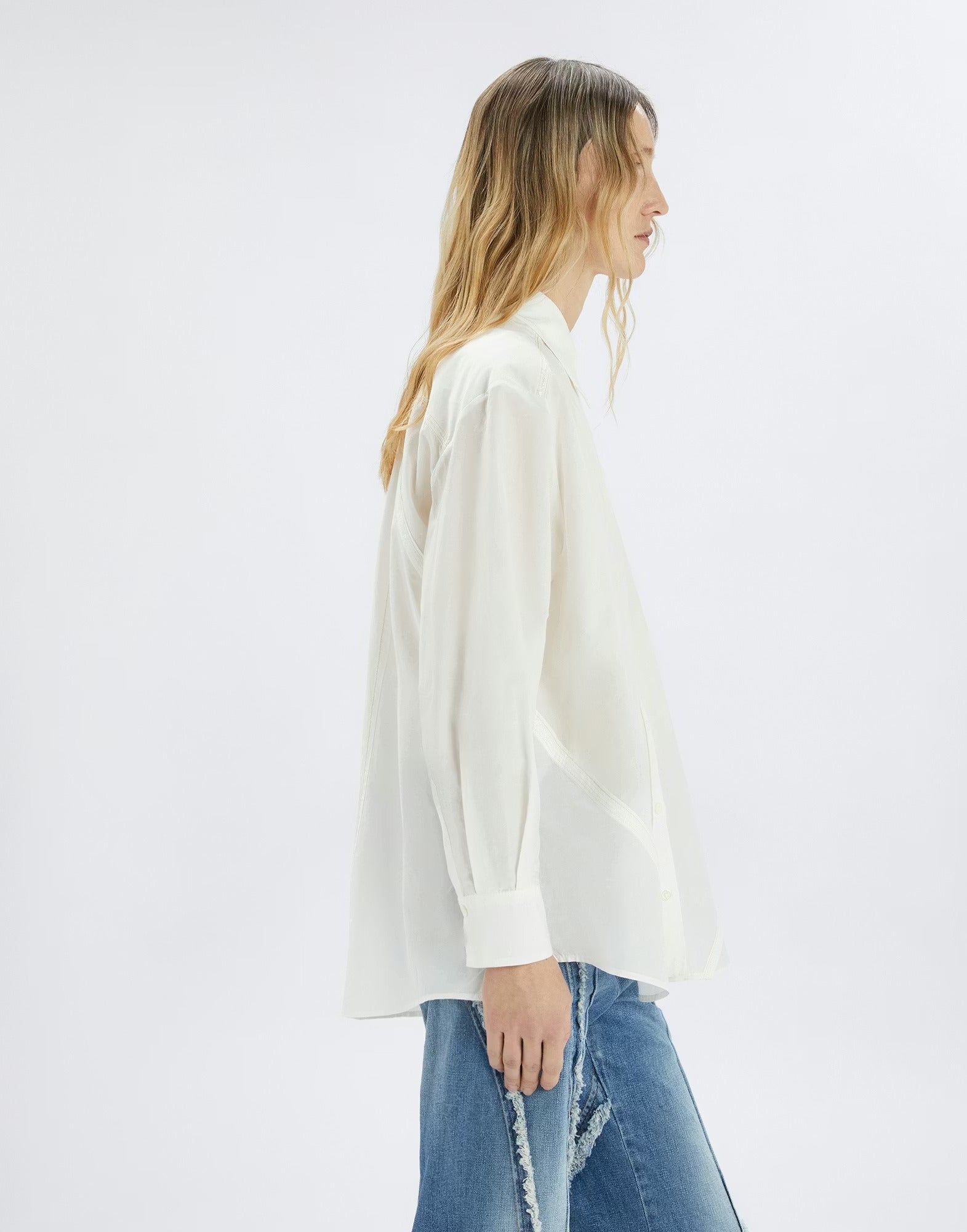 Found White Shirt with panel detail