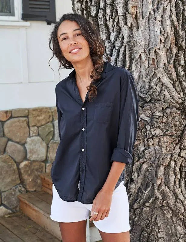 Eileen Relaxed Button-Up Shirt Washed Navy