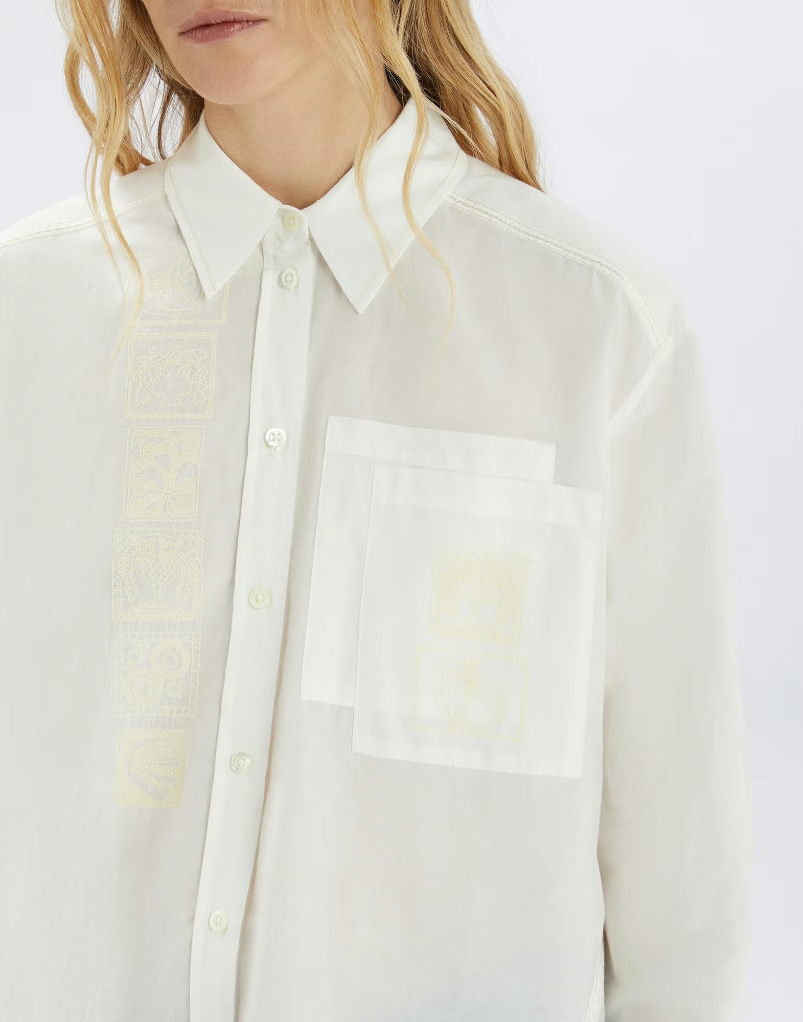 Found White Shirt with panel detail