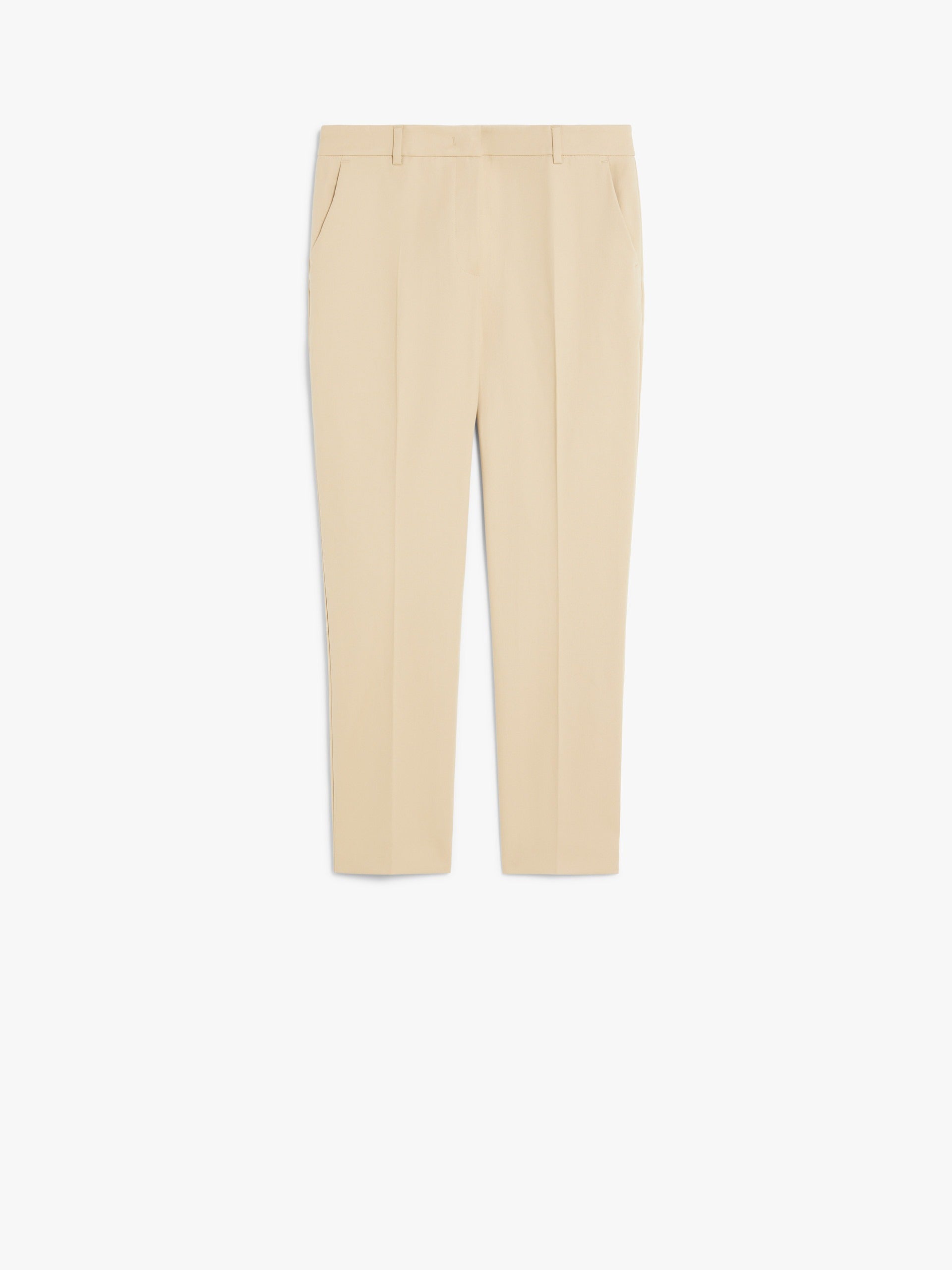 Stretch cotton cigarette trousers