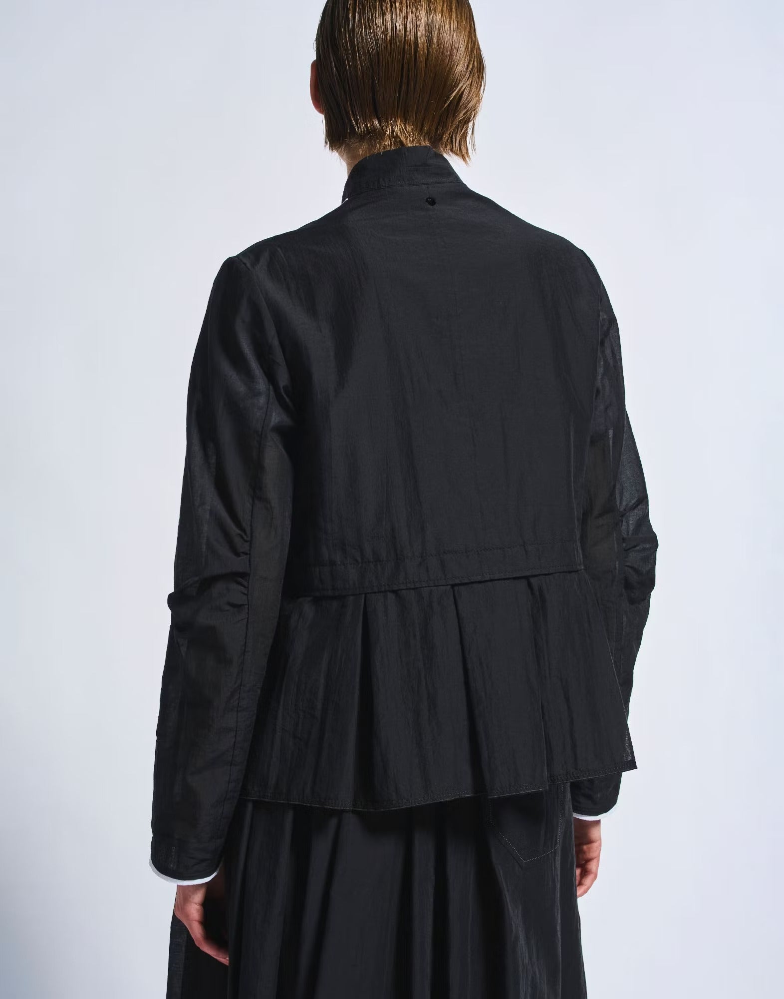 Stand Out Japanese-inspired black organza jacket