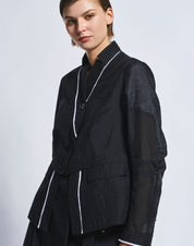 Stand Out Japanese-inspired black organza jacket