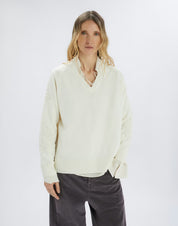 Cloister White Knit Sweater