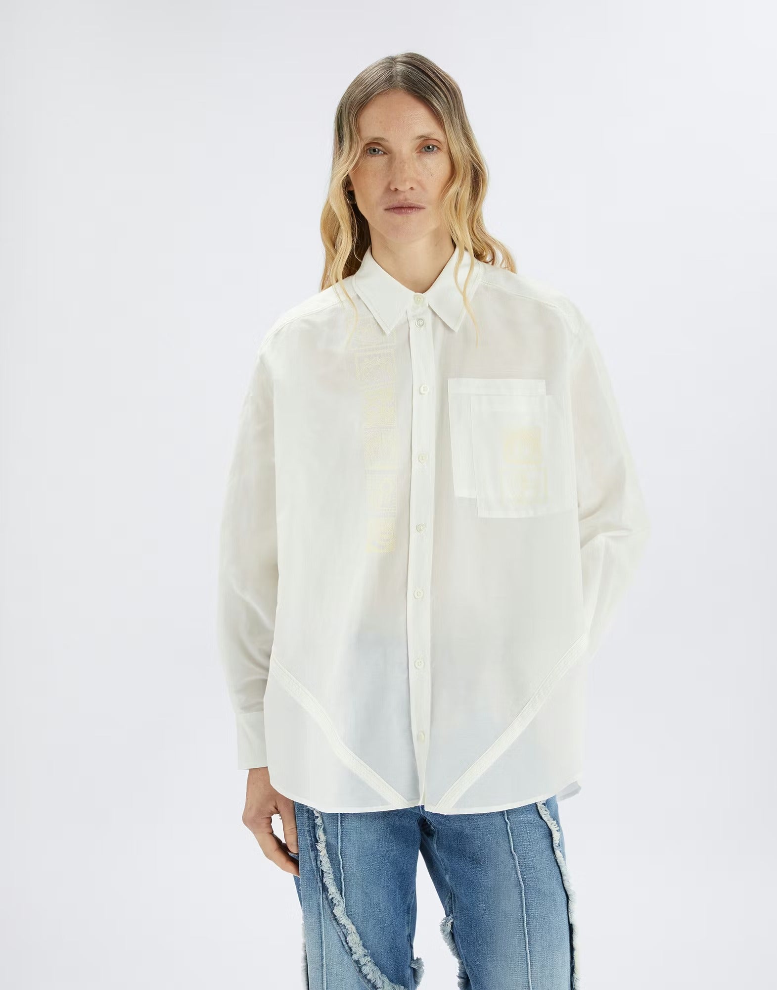 Found White Shirt with panel detail