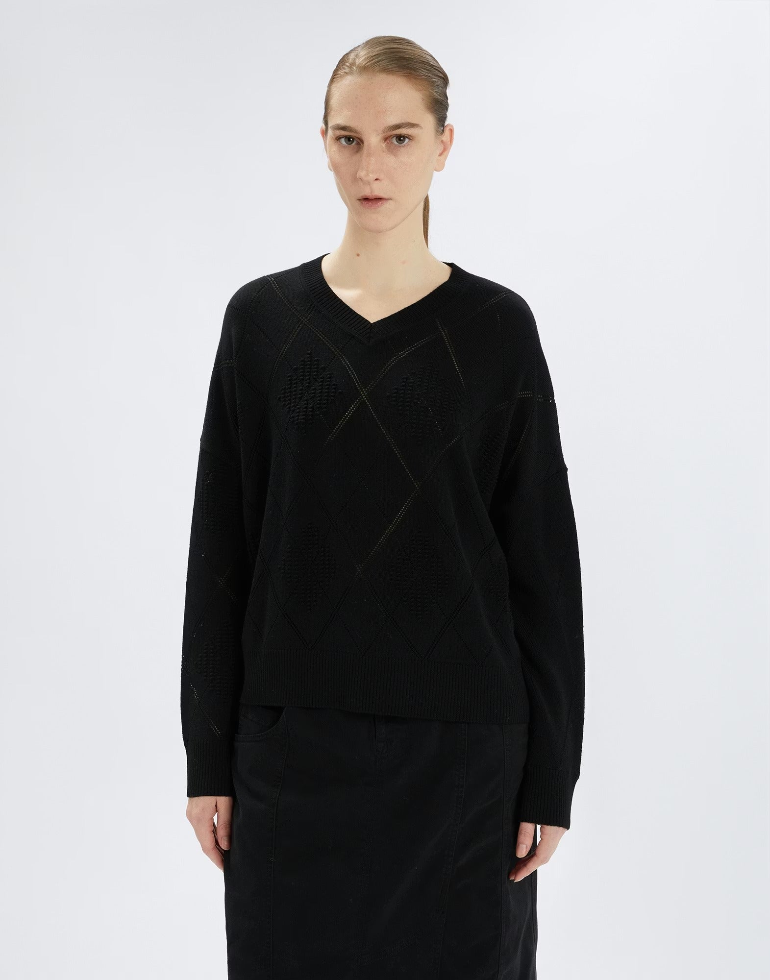 Astrid Knit Navy Sweater