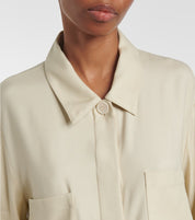 Satie Viscose Twill Shirt Jacket Affogato