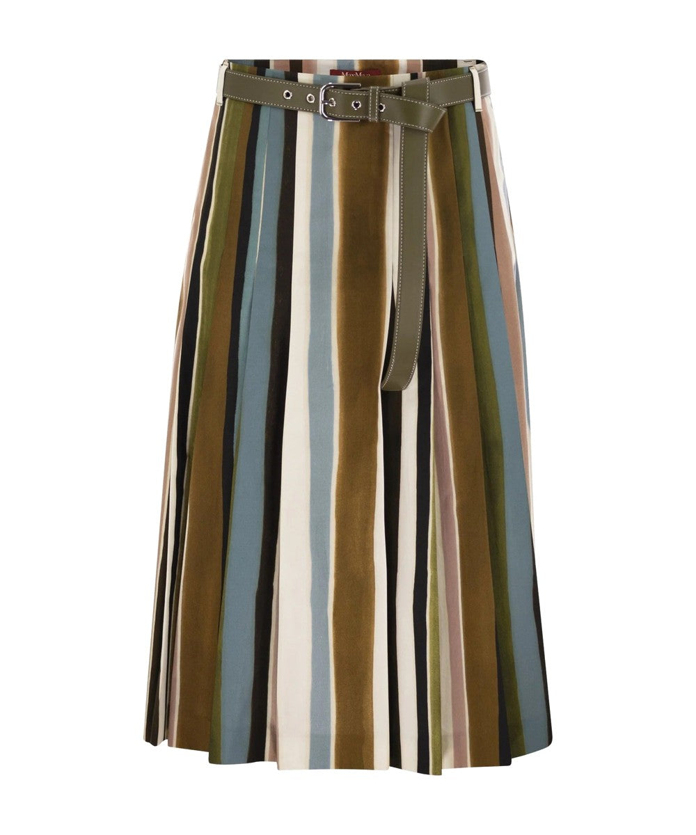 Studio Max Mara Bassano Cotton Skirt Striped