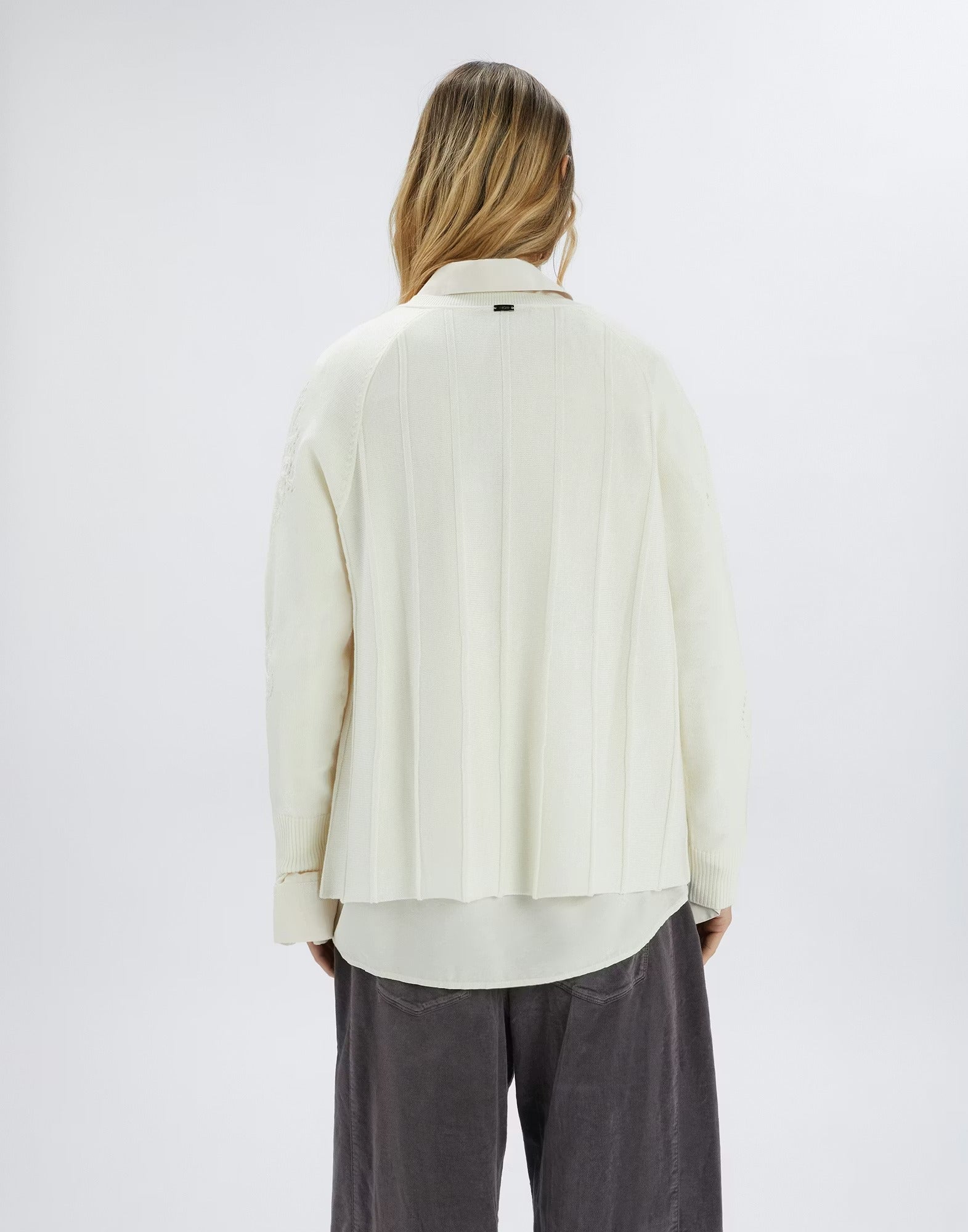 Cloister White Knit Sweater