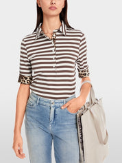 Striped polo shirt