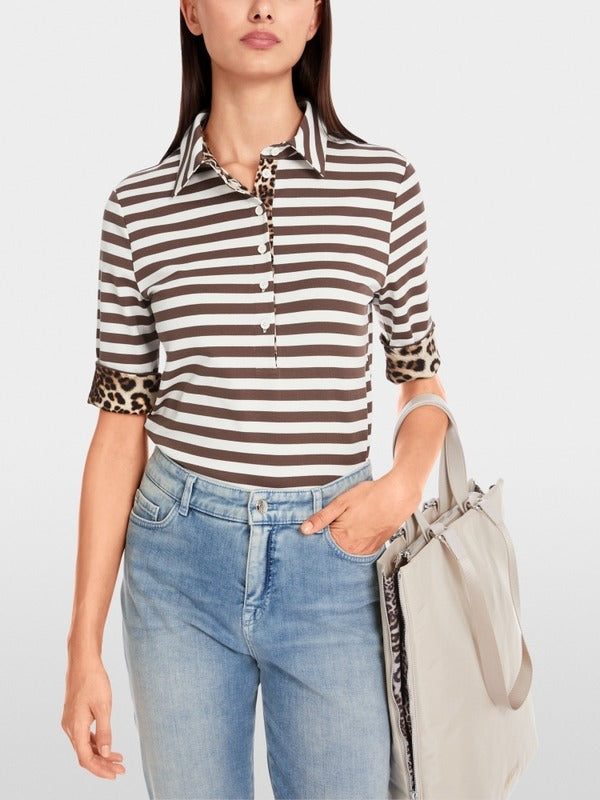 Striped polo shirt