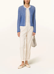 Blue Boucle Cardigan