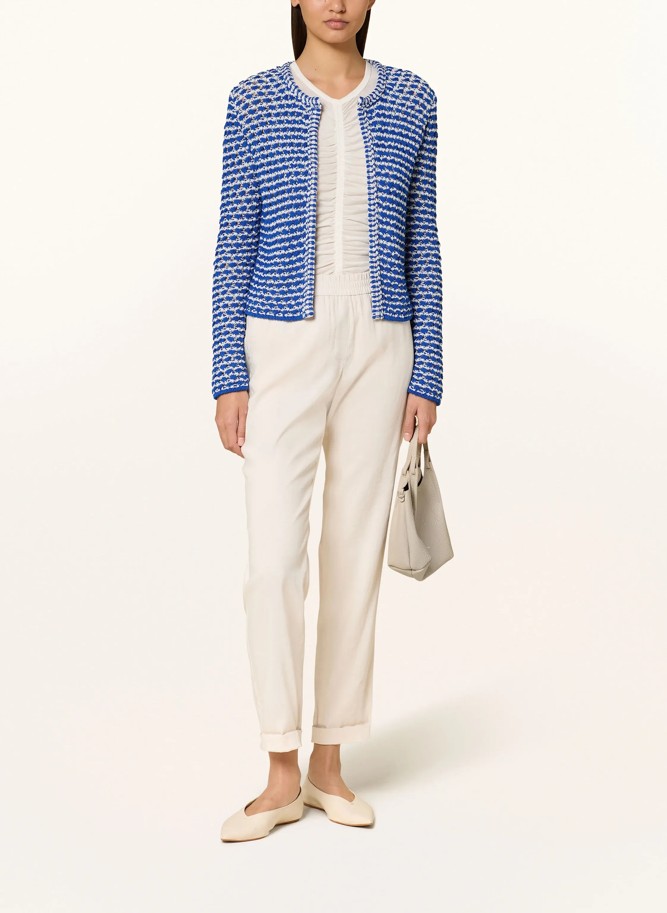 Blue Boucle Cardigan