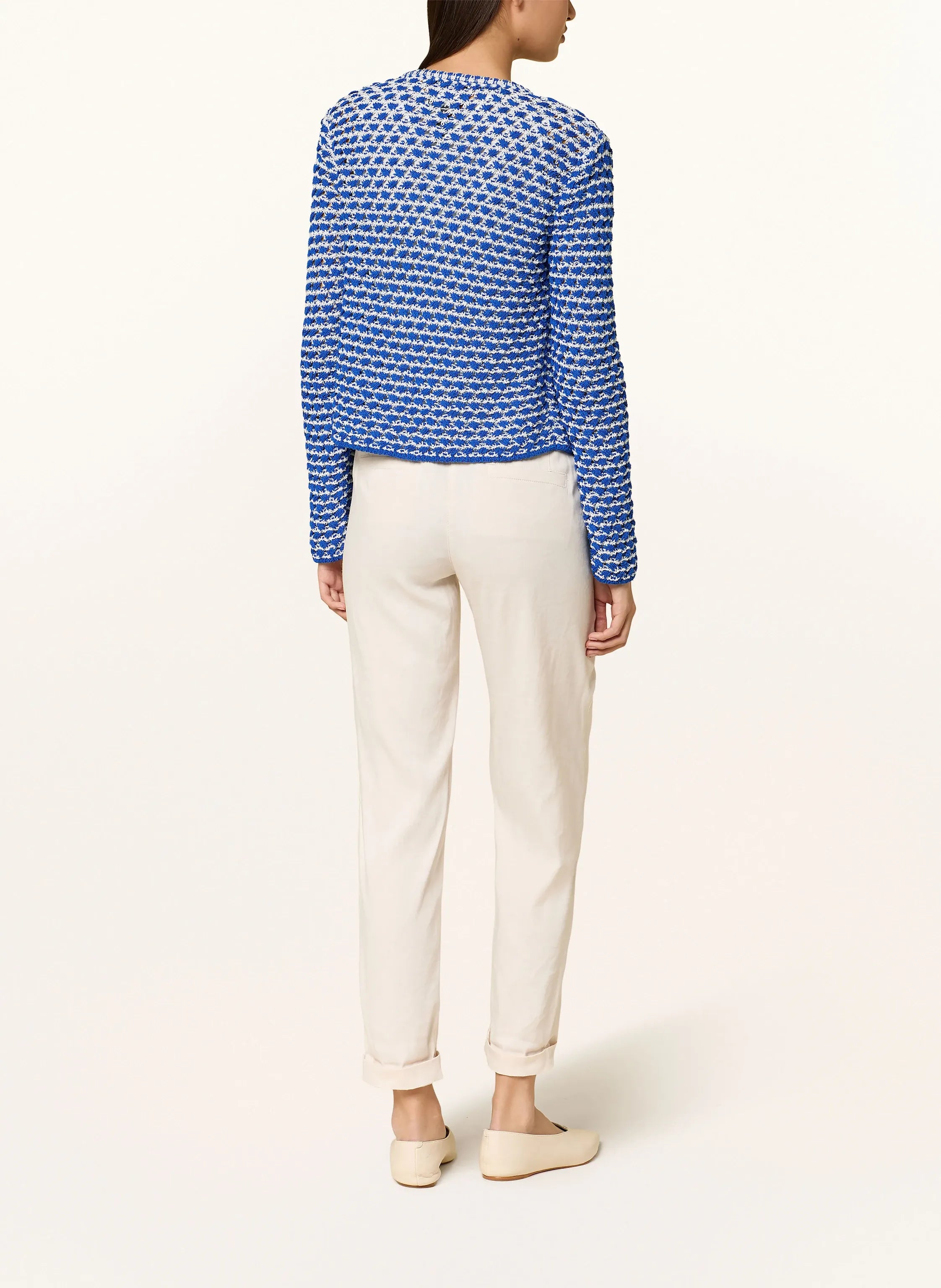 Blue Boucle Cardigan