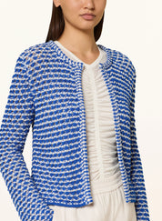 Blue Boucle Cardigan