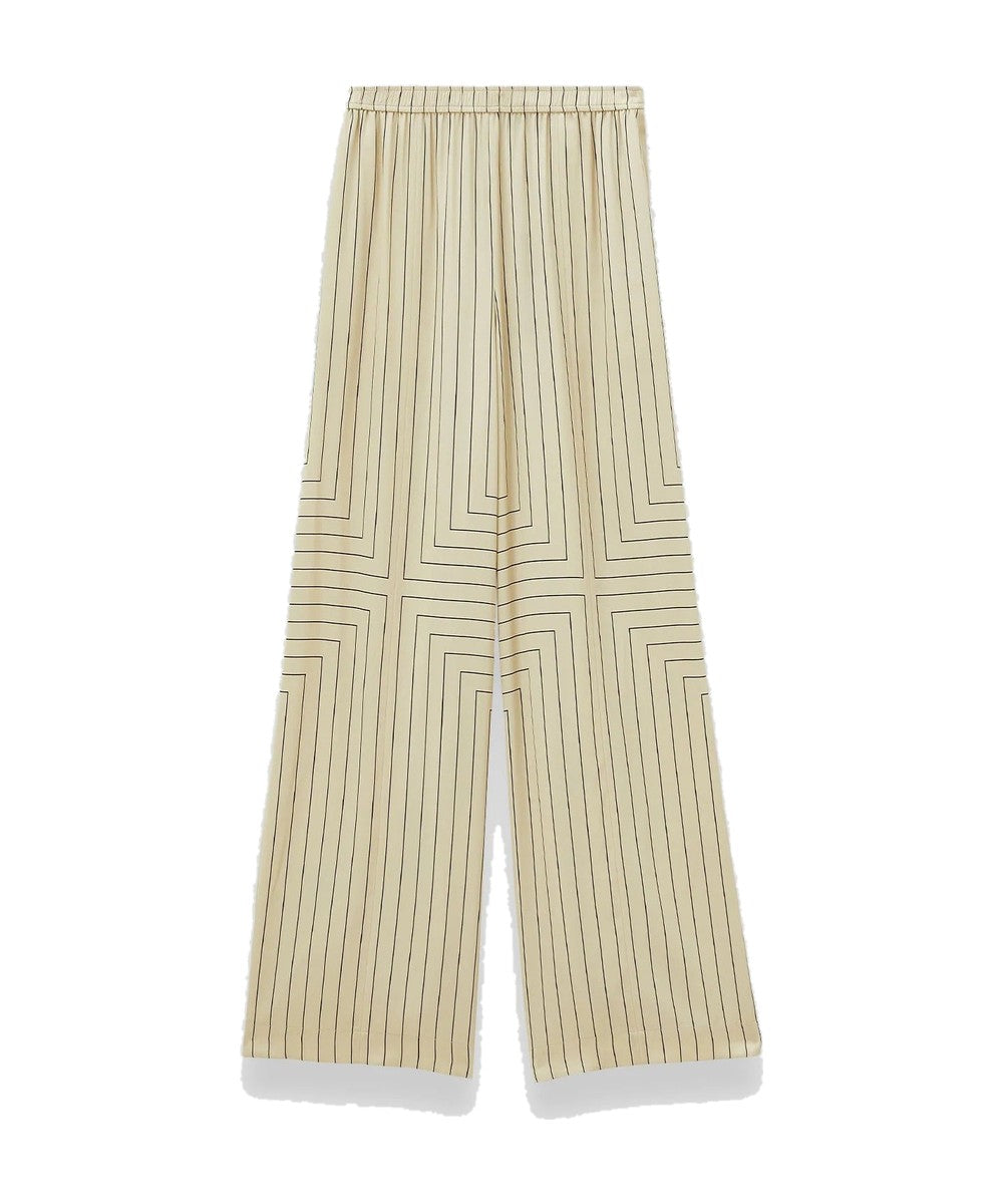 JOSEPH Hulin Geometric Print Silk Trousers Affogato