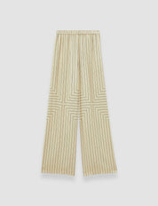 Hulin Geometric Print Silk Trousers Affagato