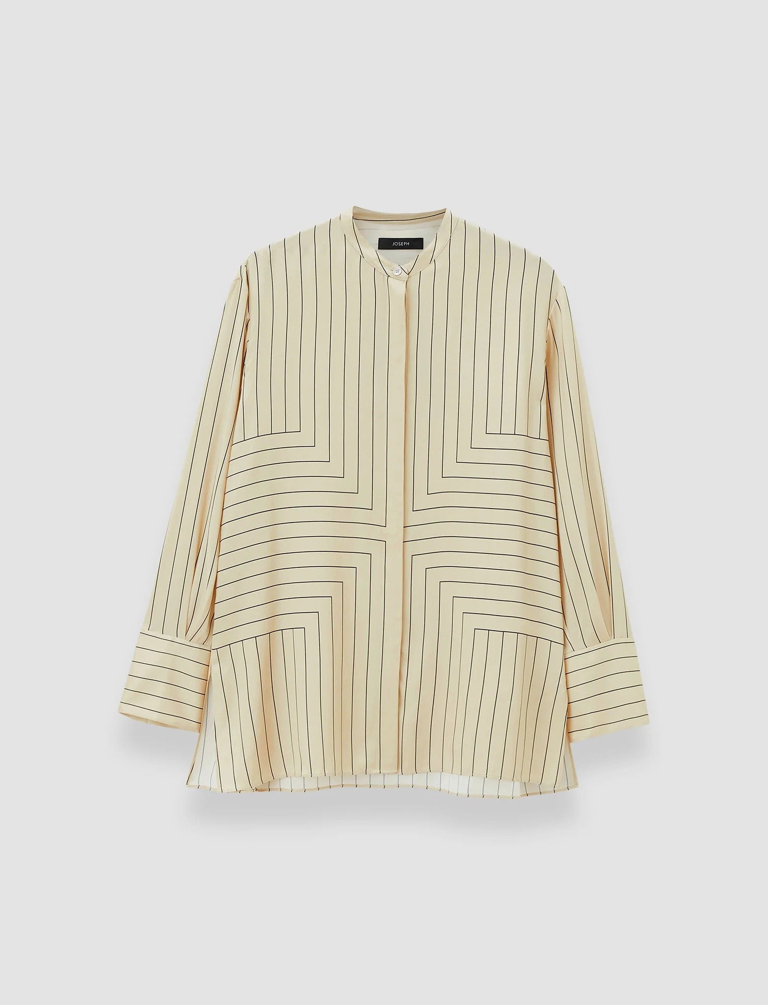 Athena Geometric Print Silk Blouse Affagato