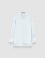 Bold-Blouse-Crepe De Soie Bllue