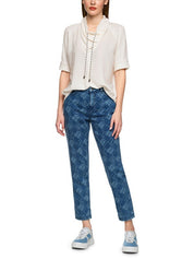 Short-Sleeve Drawstring Top White