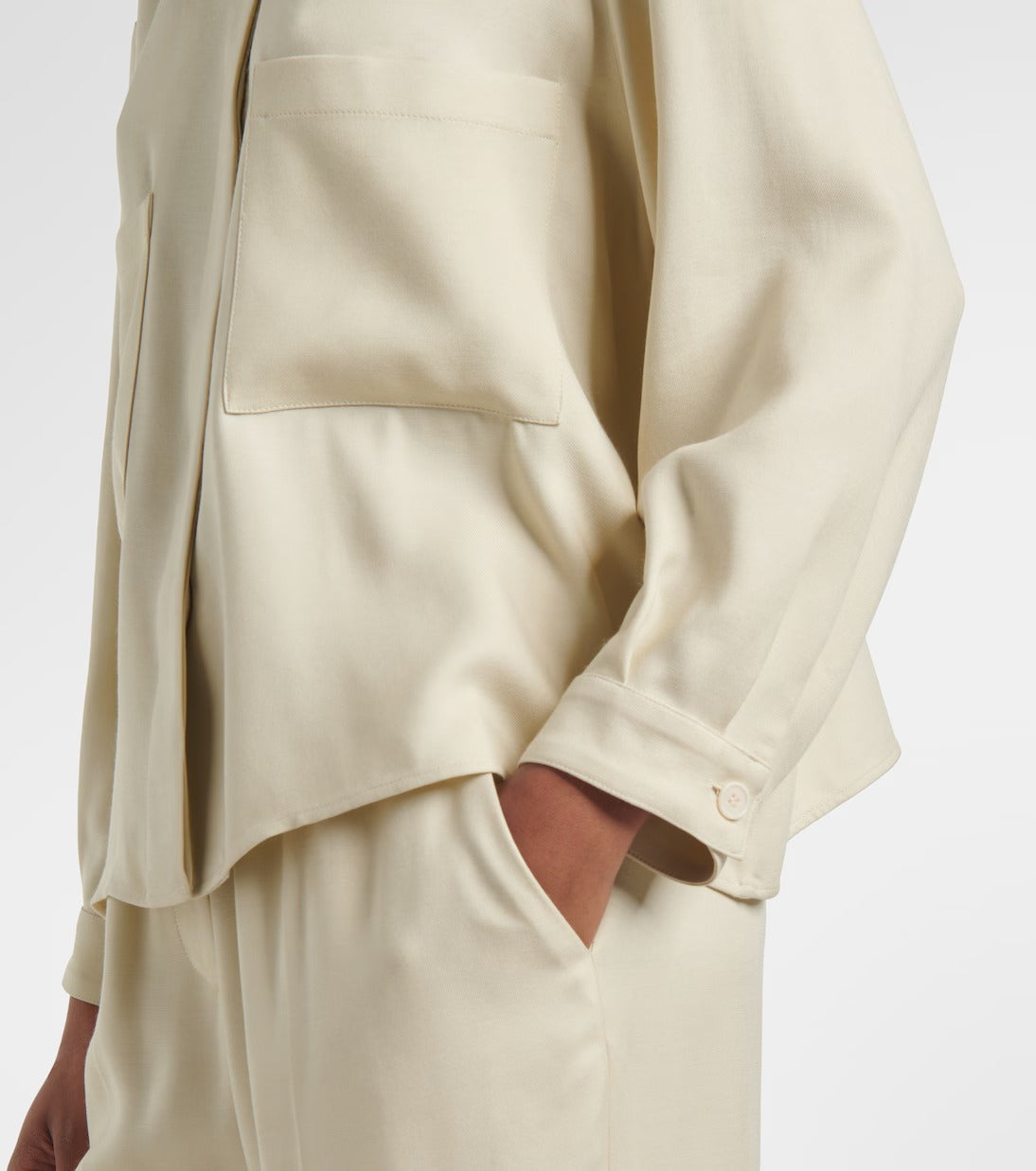Satie Viscose Twill Shirt Jacket Affogato