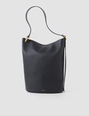 Bucket Bag Seta Leather Black