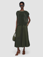 Cedre Pleated Satin Top