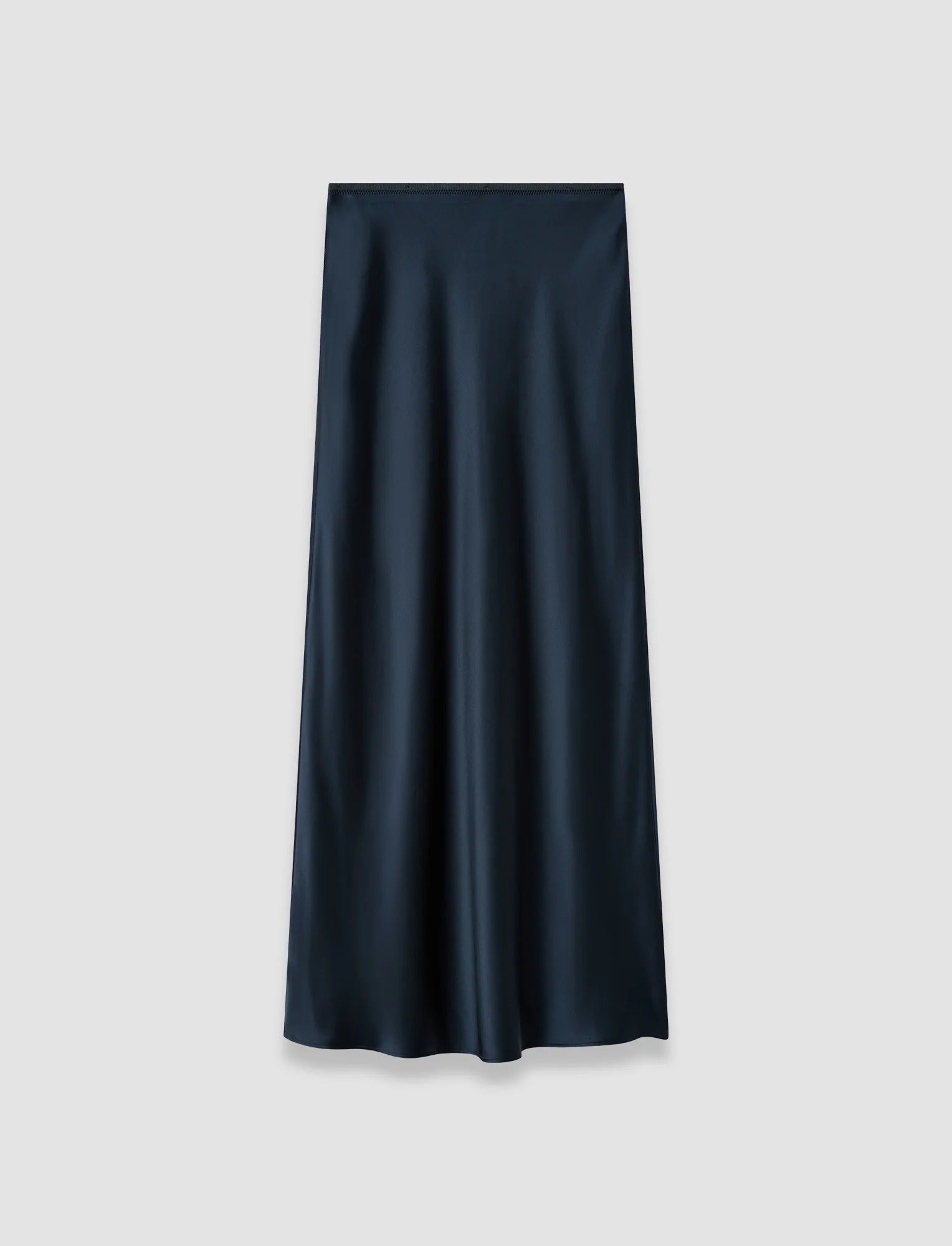 Isaak Long Silk Satin Skirt Blue