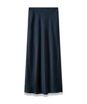 JOSEPH Isaak Long Silk Satin Skirt Blue