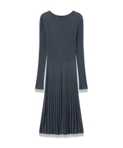 JOSEPH Merino Rib Knit Dress Grey