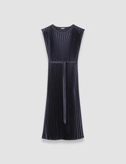 Volta-Dress-Knit Weave Plisse Blue