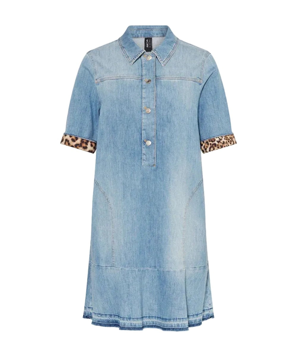 Marc Cain Denim Dress with Leopard Cuff