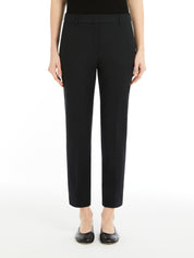 Stretch cotton cigarette trousers